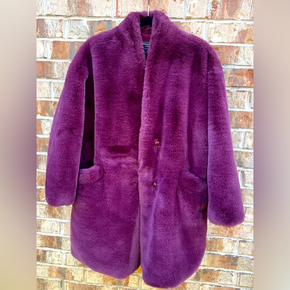 Abercrombie & Fitch Plush Purple Women's Coat